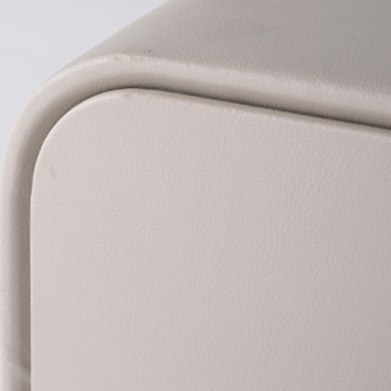 Sleek Storage & Refined Aesthetics Nightstand - Modern Minimalist Rectangular Soft PVC Leather Surface Bedside Table 2-Drawer For Bedroom