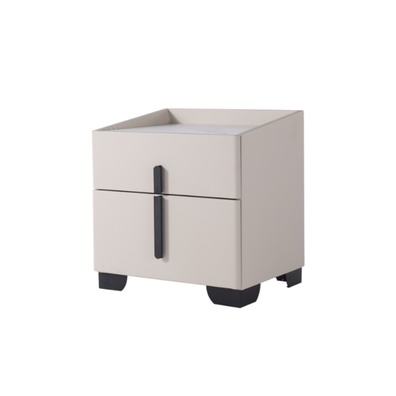 Elegant Light Luxury Nightstand - Timeless Versatility & Thoughtful Humanized Details Bedside Table 2-Drawer For Bedroom & Living Room