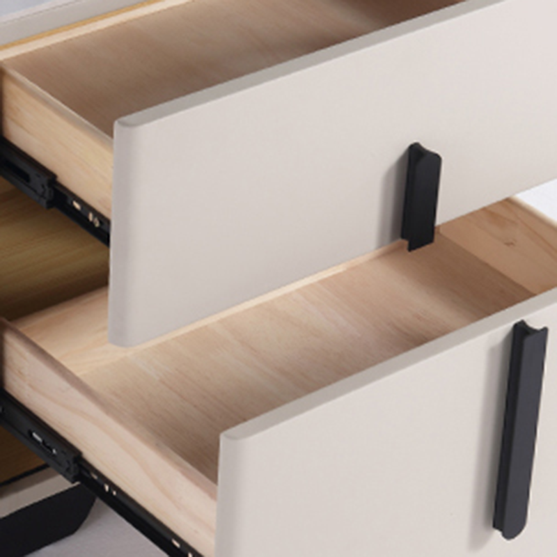 Elegant Light Luxury Nightstand - Timeless Versatility & Thoughtful Humanized Details Bedside Table 2-Drawer For Bedroom & Living Room