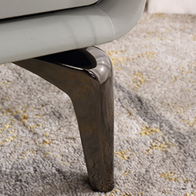 Modern Minimalist Design Nightstand - Refined Rounded Corners & Luxe Faux PVC Leather Charm Bedside Table 2-Drawer For Bedroom