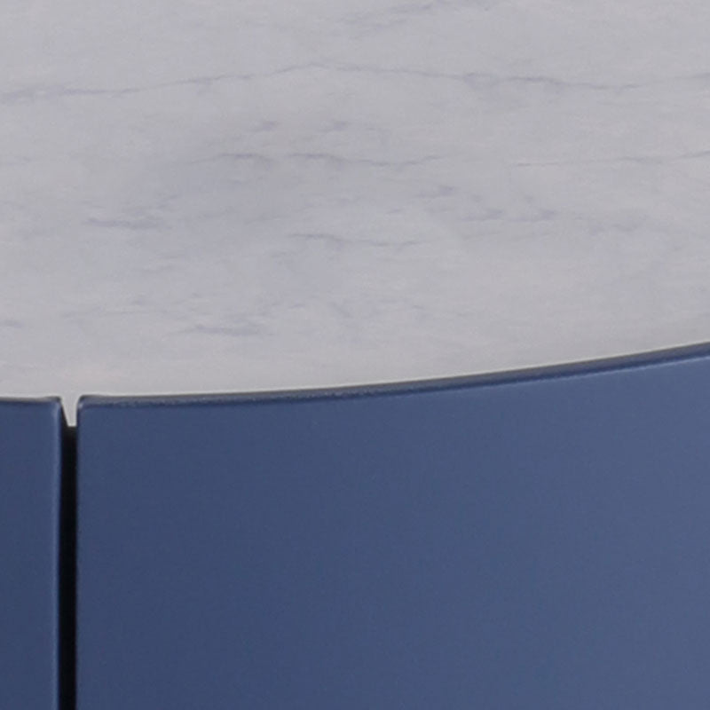 Scandinavian-Style Elliptical Cylinder Nightstand - Scratch-Resistant Top & Faux Leather Upholstery Bedside Table 2-Drawer For Bedroom