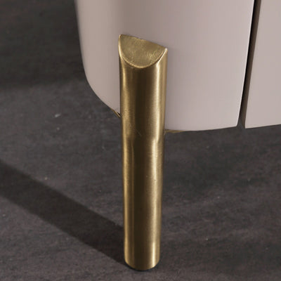 Refined Minimalist Nightstand - E1 Eco-Friendly Frame & Premium Baked Enamel Surface Bedside Table 2-Drawer For Bedroom & Living Room