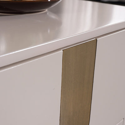 Refined Minimalist Nightstand - E1 Eco-Friendly Frame & Premium Baked Enamel Surface Bedside Table 2-Drawer For Bedroom & Living Room