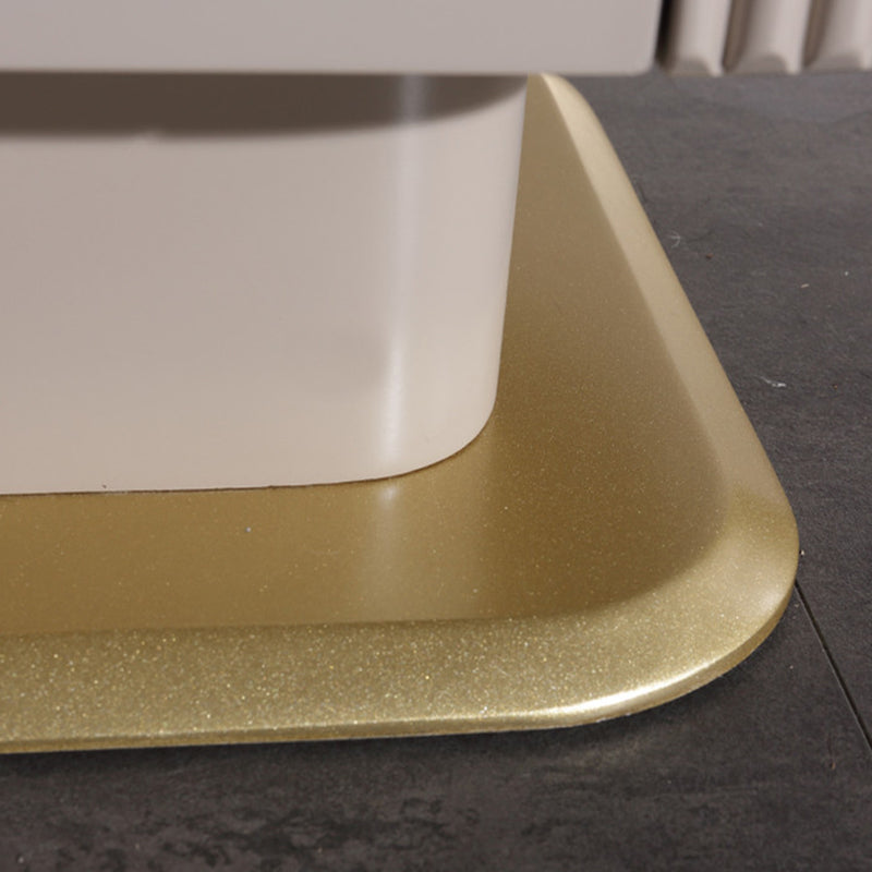 Elegant Light Luxury Nightstand - Heat-Resistant Sintered Stone Top & Baked-Enamel Craftsmanship Bedside Table 2-Drawer For Bedroom