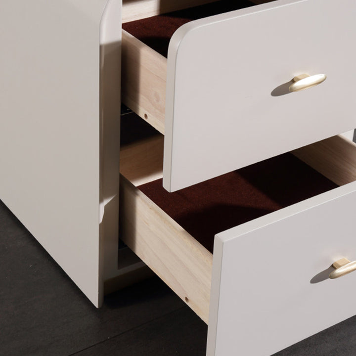 Scandinavian-Style Delicate Touch Bedroom Nightstand - Durable &amp; Multi-Functional Storage Bedside Table 2-Drawer For Bedroom