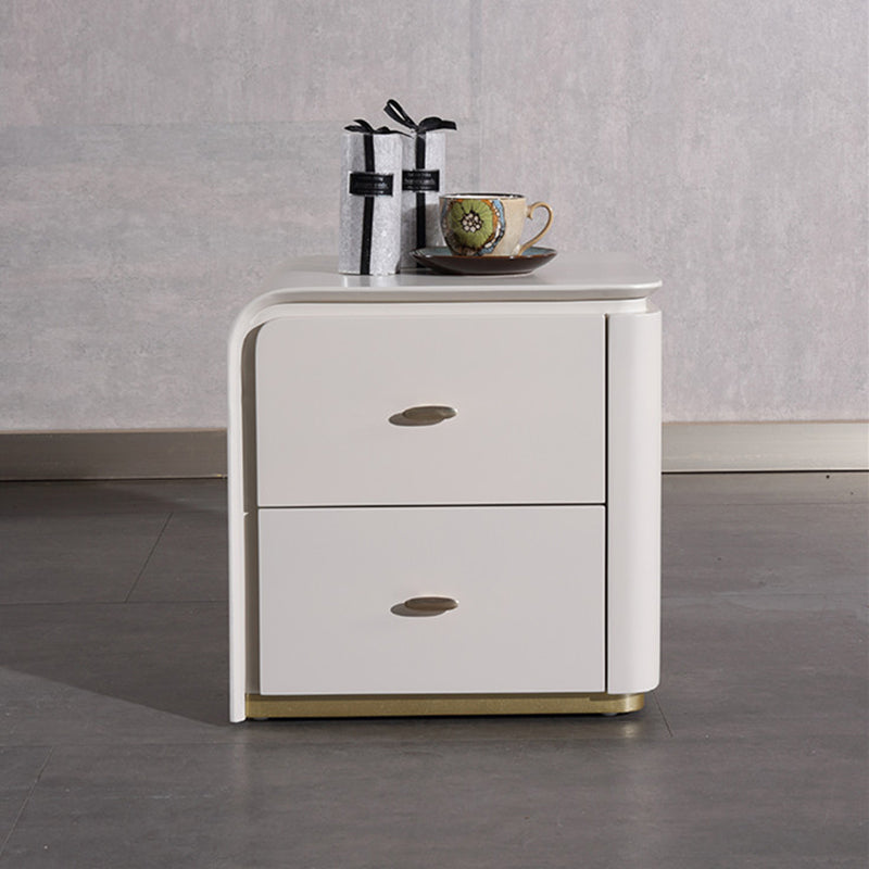 Scandinavian-Style Delicate Touch Bedroom Nightstand - Durable &amp; Multi-Functional Storage Bedside Table 2-Drawer For Bedroom