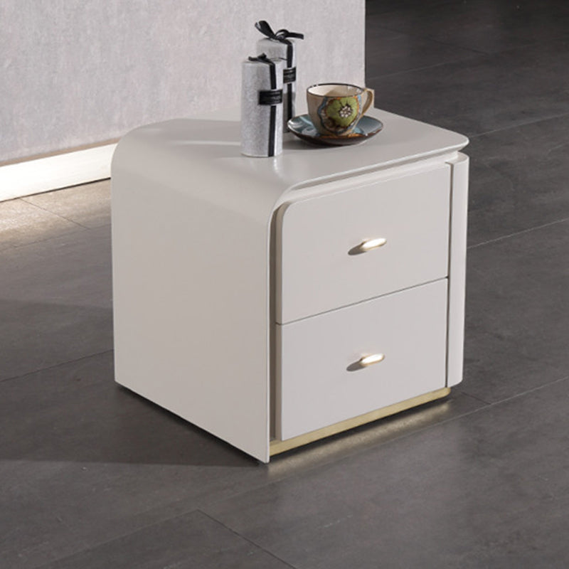 Scandinavian-Style Delicate Touch Bedroom Nightstand - Durable & Multi-Functional Storage Bedside Table 2-Drawer For Bedroom