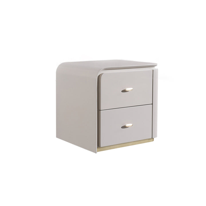 Scandinavian-Style Delicate Touch Bedroom Nightstand - Durable &amp; Multi-Functional Storage Bedside Table 2-Drawer For Bedroom