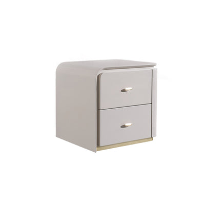Scandinavian-Style Delicate Touch Bedroom Nightstand - Durable & Multi-Functional Storage Bedside Table 2-Drawer For Bedroom