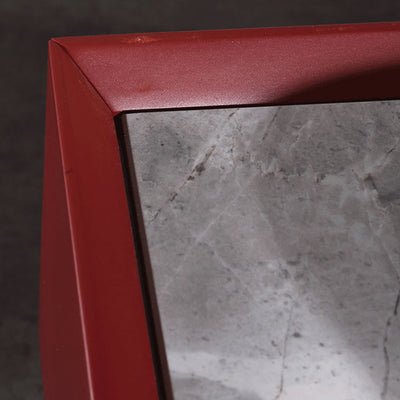 Industrial Stylish Floating Nightstand - Premium Sintered Stone Top & Durable E1 Frame Bedside Table 1-Drawer For Bedroom