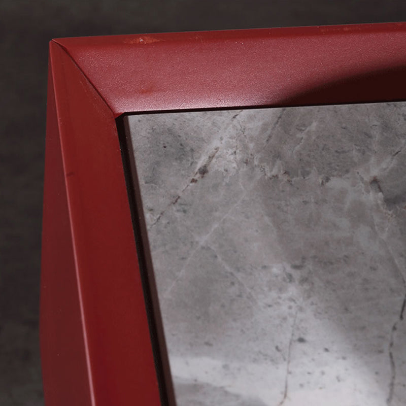 Industrial Stylish Floating Nightstand - Premium Sintered Stone Top & Durable E1 Frame Bedside Table 1-Drawer For Bedroom