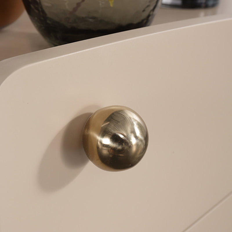 Table de chevet nordique de forme irrégulière - peinture cuite et rangement frais pratique, table de chevet à 2 tiroirs pour chambre à coucher 