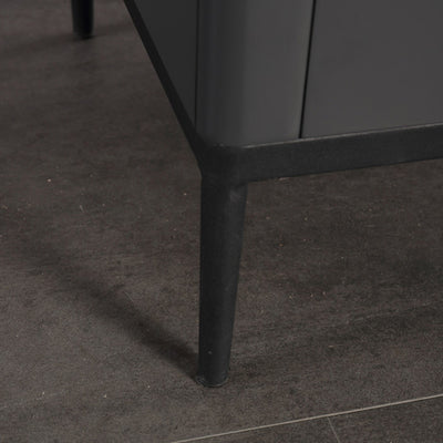 Space-Saving Minimalist Nightstand - Long-Lasting Baking Paint Color Bedside Table 2-Drawer For Bedroom