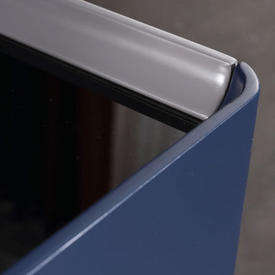 Distinctive Industrial Design Nightstand - E1 Eco-Friendly Material Meets Tempered Glass Bedside Table 2-Drawer For Bedroom