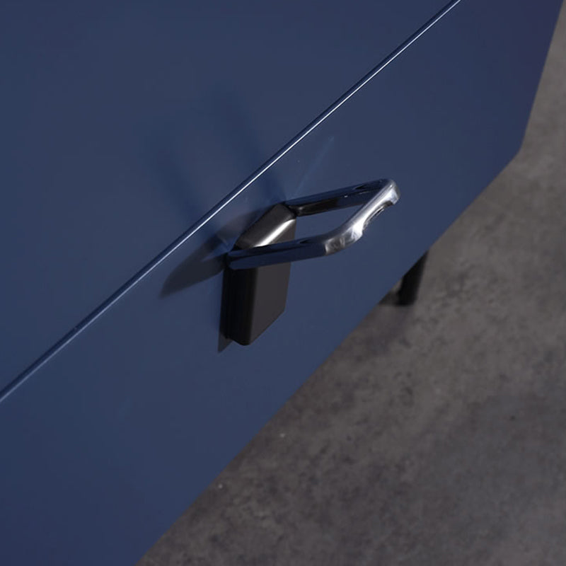 Distinctive Industrial Design Nightstand - E1 Eco-Friendly Material Meets Tempered Glass Bedside Table 2-Drawer For Bedroom