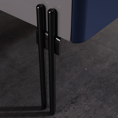 Distinctive Industrial Design Nightstand - E1 Eco-Friendly Material Meets Tempered Glass Bedside Table 2-Drawer For Bedroom