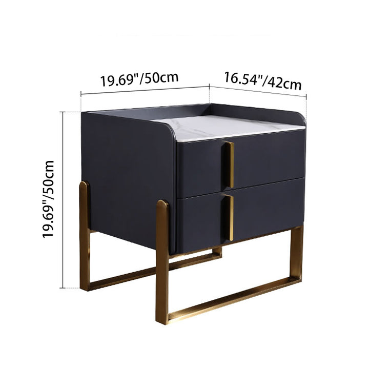 Eleganter &amp; Anpassungsfähiger skandinavischer Nachttisch - Stilvolle Vielseitigkeit Nachttisch 2-Schubladen für Schlafzimmer &amp; Wohnzimmer 