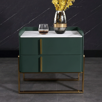 Elegant & Adaptable Scandinavian Nightstand - Stylish Versatility Bedside Table 2-Drawer For Bedroom & Living Room