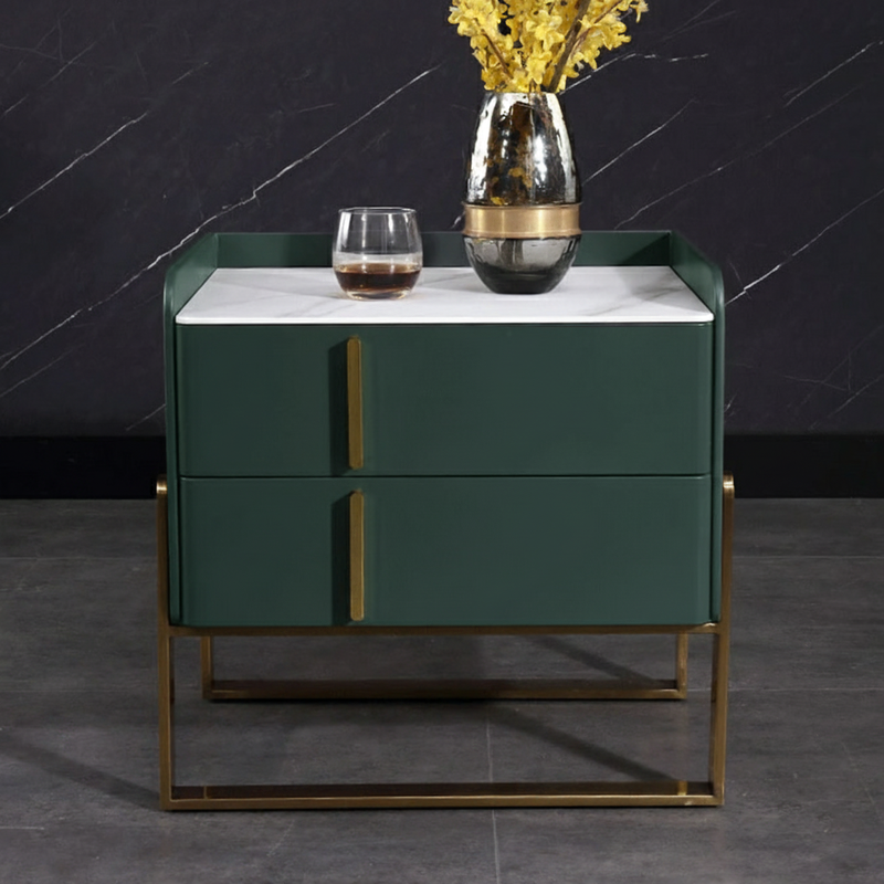 Elegant & Adaptable Scandinavian Nightstand - Stylish Versatility Bedside Table 2-Drawer For Bedroom & Living Room