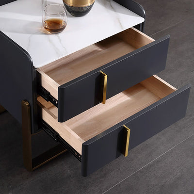 Elegant & Adaptable Scandinavian Nightstand - Stylish Versatility Bedside Table 2-Drawer For Bedroom & Living Room