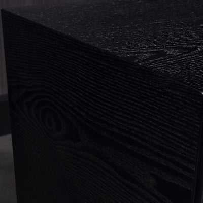 Artistic Modern Minimalist Nightstand - Wave-Patterned Baking Paint & Eye-Catching Color Block Bedside Table 2-Drawer For Bedroom