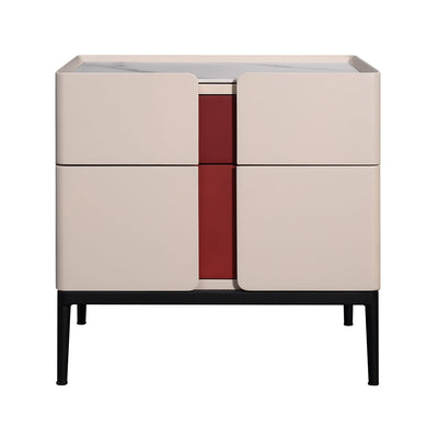 Premium Material Combination Bedside Table - Clever Dual-Drawer Storage Nightstand 2-Drawer For Elegant Bedroom