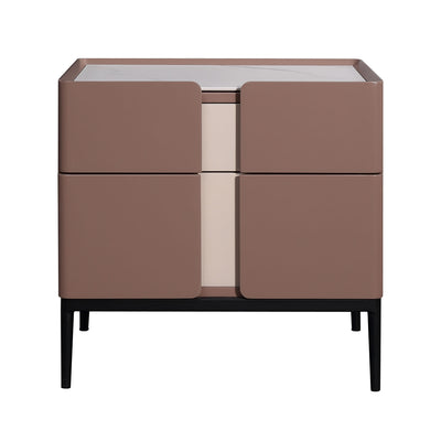 Premium Material Combination Bedside Table - Clever Dual-Drawer Storage Nightstand 2-Drawer For Elegant Bedroom