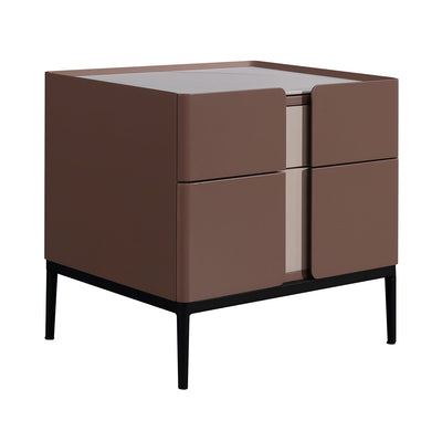Premium Material Combination Bedside Table - Clever Dual-Drawer Storage Nightstand 2-Drawer For Elegant Bedroom