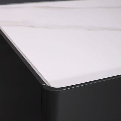 Personalized & Flexible Luxury Bedside Table - Detachable Legs & Symmetrical Block Design Nightstand 2-Drawer For Bedroom