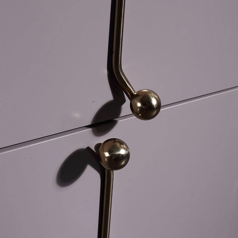 Eco-Friendly Scandinavian Bedside Table - Pure Minimalist Lines & Baking Paint Craft Nightstand 2-Drawer For Bedroom