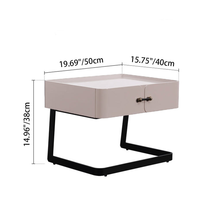 Schicker Nachttisch im schwebenden Design - Funktion und Dekoration perfekt ausbalanciert Nachttisch mit 1 Schublade für das Schlafzimmer 