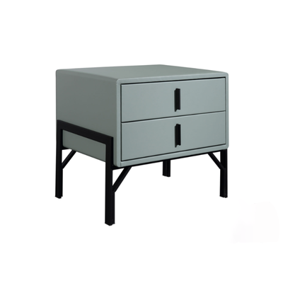 Faux Leather Upholstered Nordic Bedside Table - Premium Touch & Easy Maintenance Nightstand 2-Drawer For Bedroom