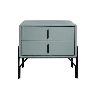 Faux Leather Upholstered Nordic Bedside Table - Premium Touch & Easy Maintenance Nightstand 2-Drawer For Bedroom