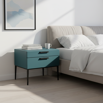 Eco-Friendly Scandinavian Nightstand - Function-Aesthetics Fusion Bedside Table 2-Drawer For Bedroom