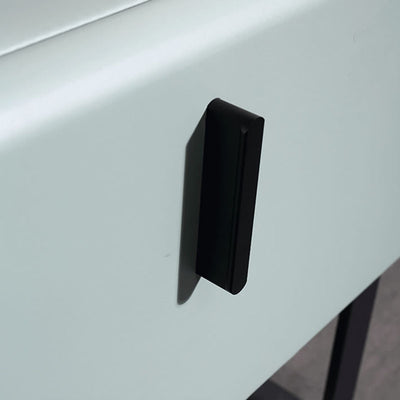 Elegant & Practical Nightstand - Industrial Featuring Faux Leather Upholstery Bedside Table 1-Drawer For Bedroom