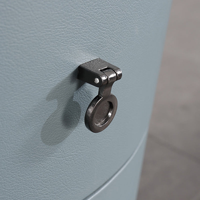 Rounded Nordic Bedside Table - Scratch-Resistant & Safe Rock Slab Surface Nightstand 2-Drawer For Bedroom