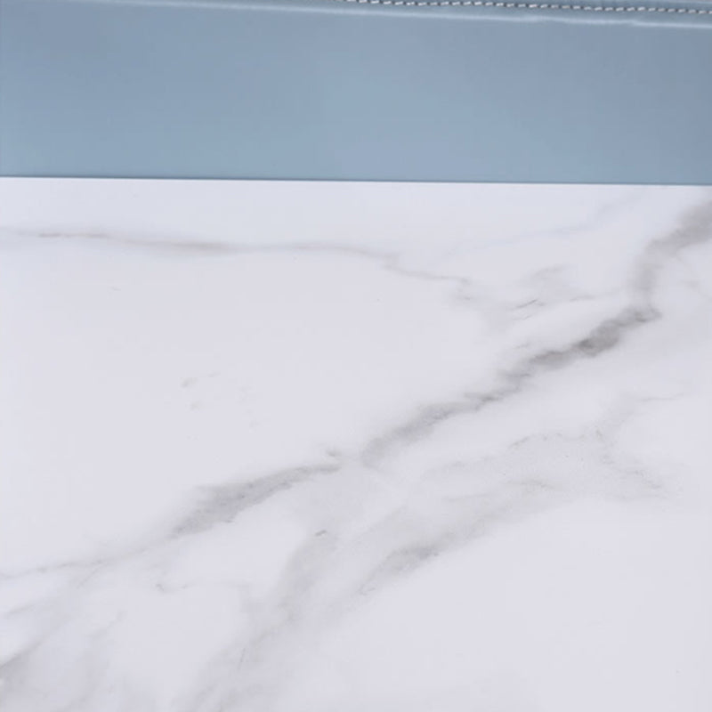 Color-Blocked Geometric Bedside Table - Scratch-Resistant & Stain-Proof Rock Slab Top Nightstand 1-Drawer For Bedroom