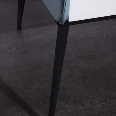 Color-Blocked Geometric Bedside Table - Scratch-Resistant & Stain-Proof Rock Slab Top Nightstand 1-Drawer For Bedroom