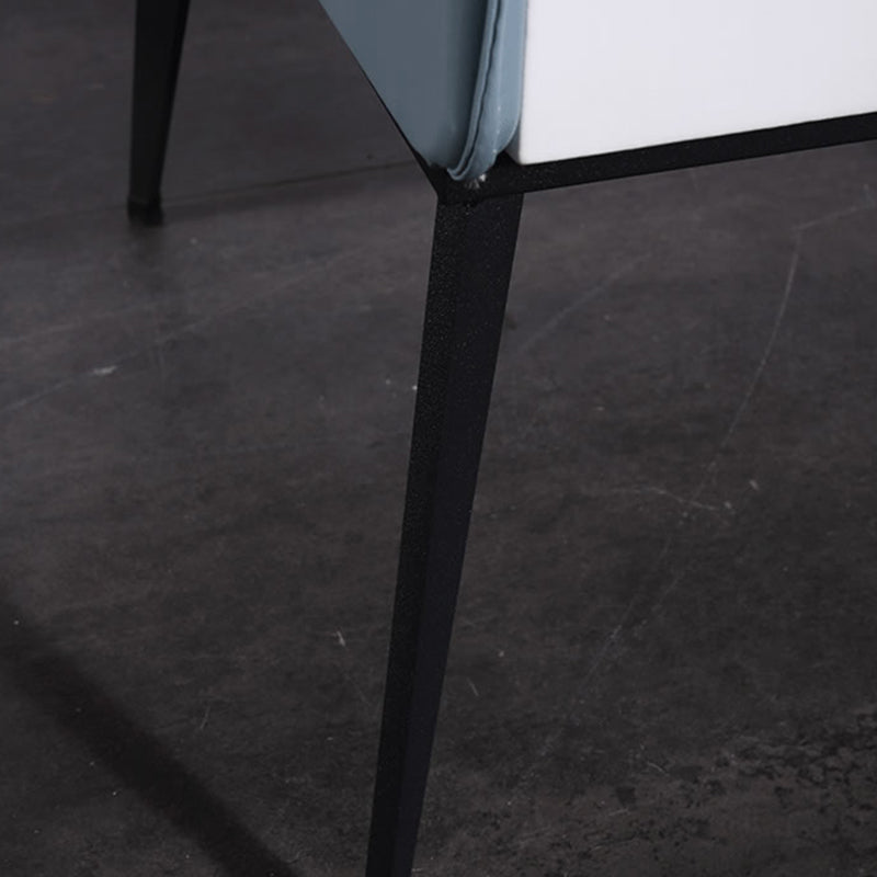 Color-Blocked Geometric Bedside Table - Scratch-Resistant & Stain-Proof Rock Slab Top Nightstand 1-Drawer For Bedroom