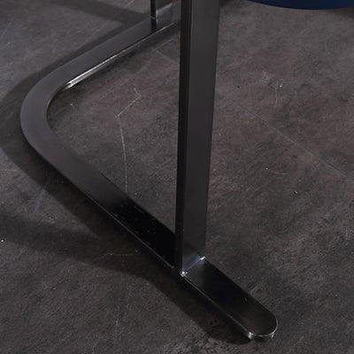 Hardcore Industrial-Style Bedside Table - Durable Rock Slab Top & Exquisite Faux Leather Stitching Nightstand 1-Drawer For Bedroom