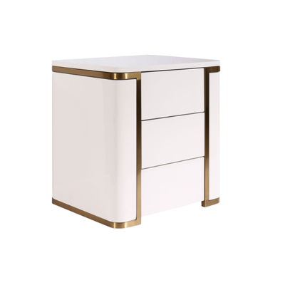 Stylish Minimalist Bedside Table - E1 Eco-Friendly Material Nightstand 3-Drawer For Bedroom & Living Room