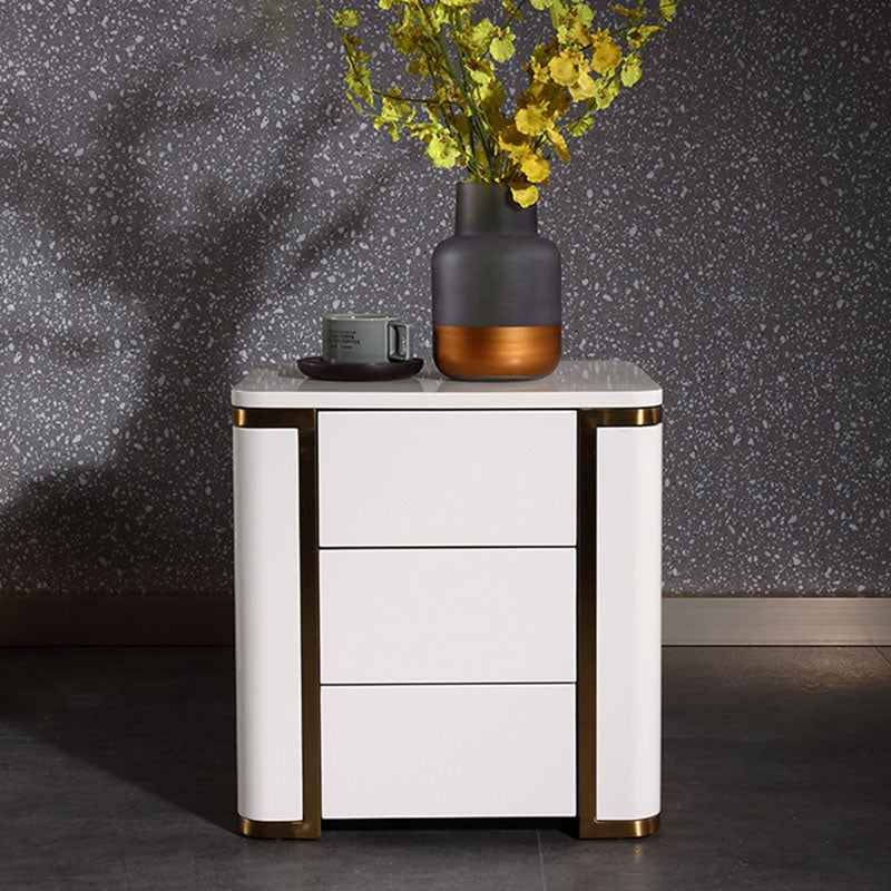 Stylish Minimalist Bedside Table - E1 Eco-Friendly Material Nightstand 3-Drawer For Bedroom & Living Room