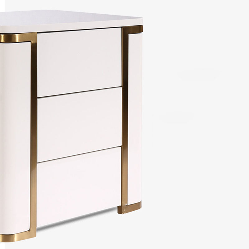 Stylish Minimalist Bedside Table - E1 Eco-Friendly Material Nightstand 3-Drawer For Bedroom & Living Room