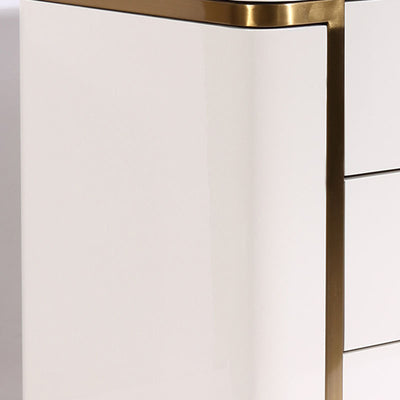 Stylish Minimalist Bedside Table - E1 Eco-Friendly Material Nightstand 3-Drawer For Bedroom & Living Room