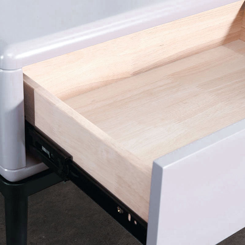 Nachttisch im Industrie-Stil - E1 umweltfreundlicher Massivholz-Nachttisch mit 1 Schublade für Schlafzimmer &amp; Wohnzimmer 