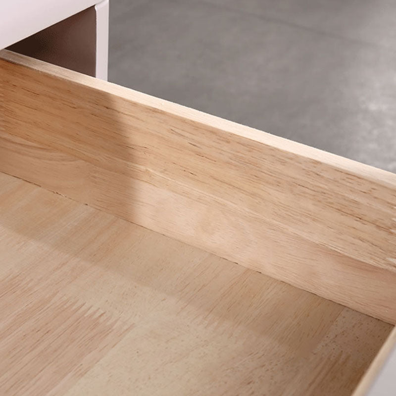 Industrial-Style Bedroom Bedside Table - E1 Eco-Friendly Solid Wood 1-Drawer Nightstand For Bedroom & Living Room