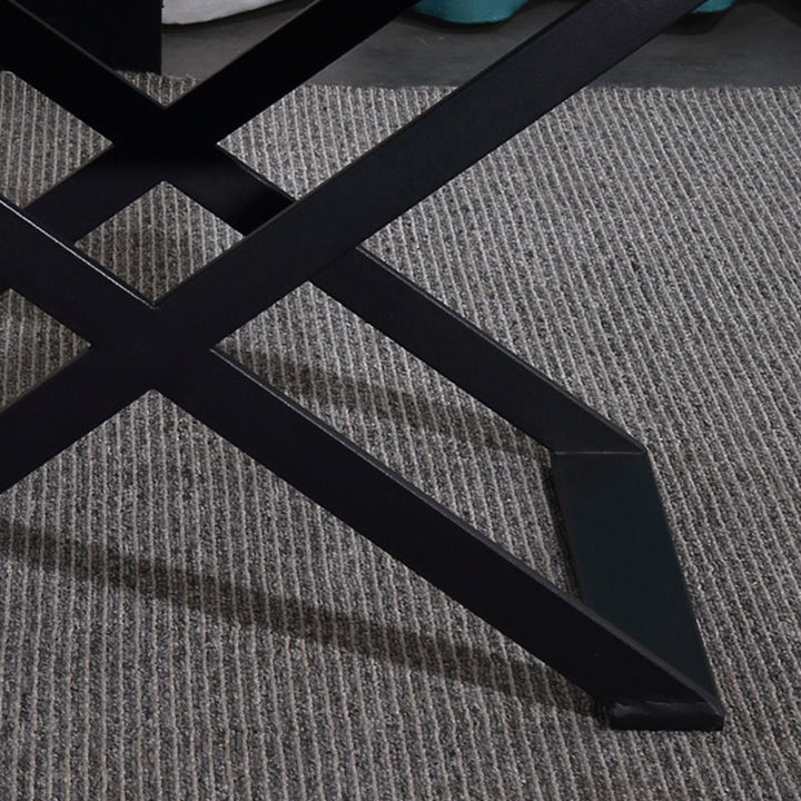 Table de chevet industrielle bleu-noir - table d&