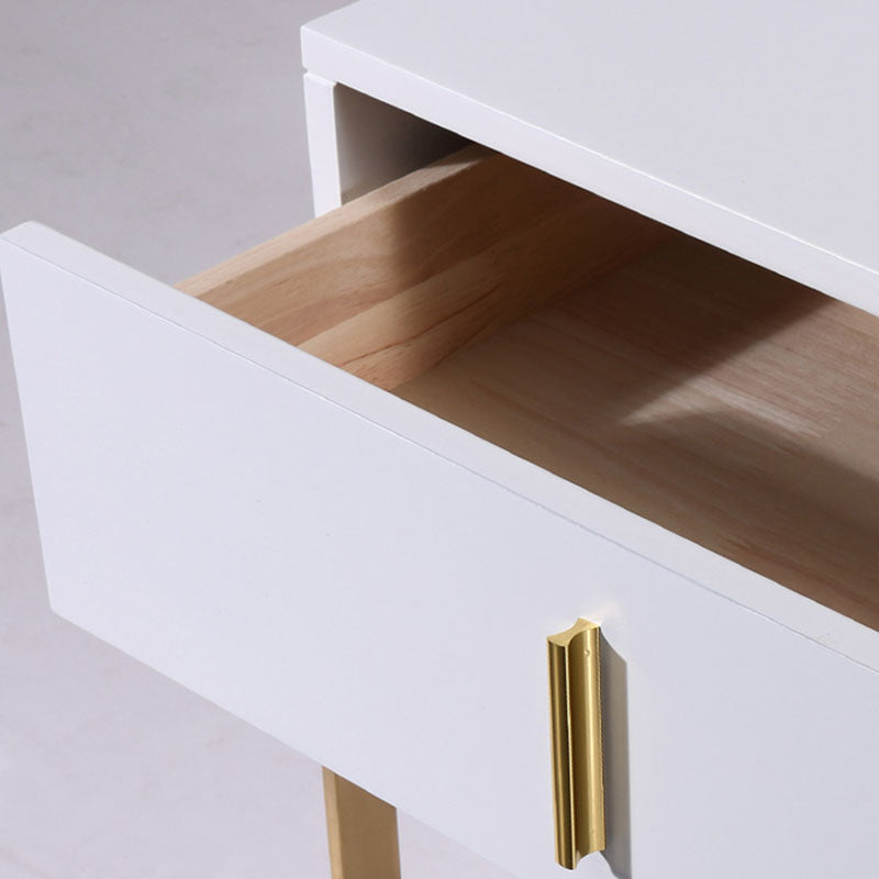 Industrial Hardcore-Designed Bedside Table - High-Gloss Baked Paint Craft Nightstand 1-Drawer For Bedroom