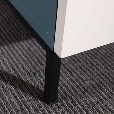 Durable Creative Offset Bedside Table - E1 Formaldehyde-Free & Multi-Scene Use Nightstand 2-Drawer Nightstand For Bedroom & Living