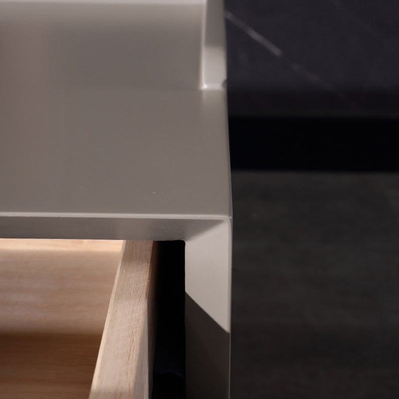 Table de chevet peu encombrante pour chambre - peinture cuite durable et accents stables en acier carbone, table de chevet à 2 tiroirs pour chambre 